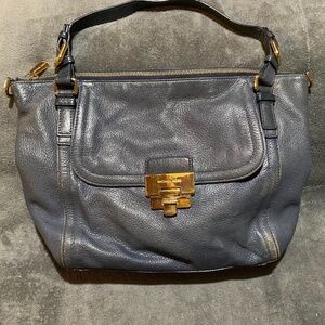 Blue Michael Kors Leather Handbag